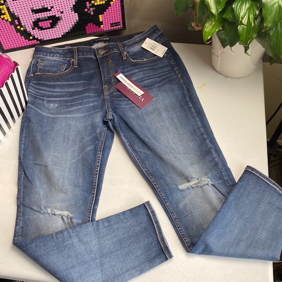 Nwt Vigoss Jagger Super Skinny Distress Jeans, 33x28 - Picture 1 of 15